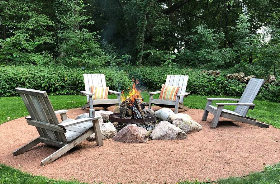 Fire pit gathering area rendering